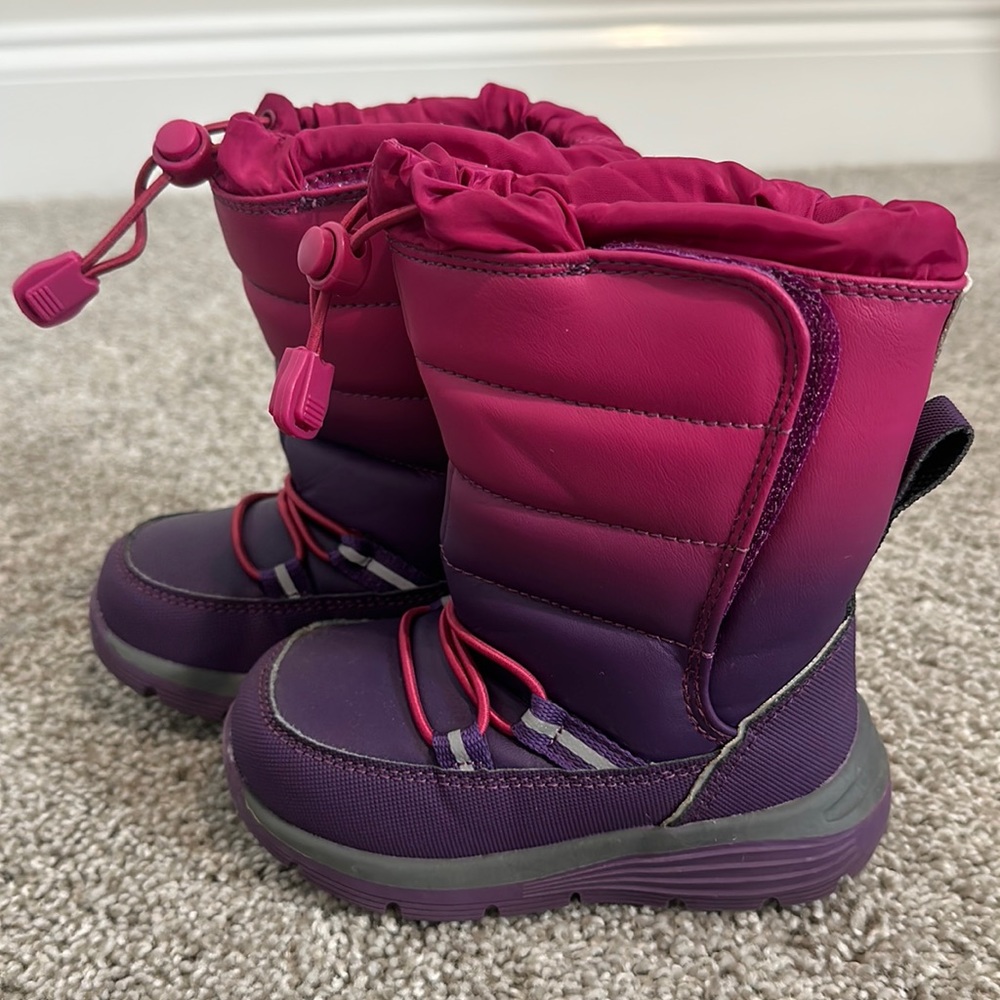 Lands End Toddler Snow Flurry Insulated Winter Boots Size 7